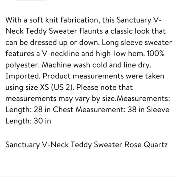 New Sanctuary V-neck Teddy Sweater in Rose Quartz - Picture 10 of 12